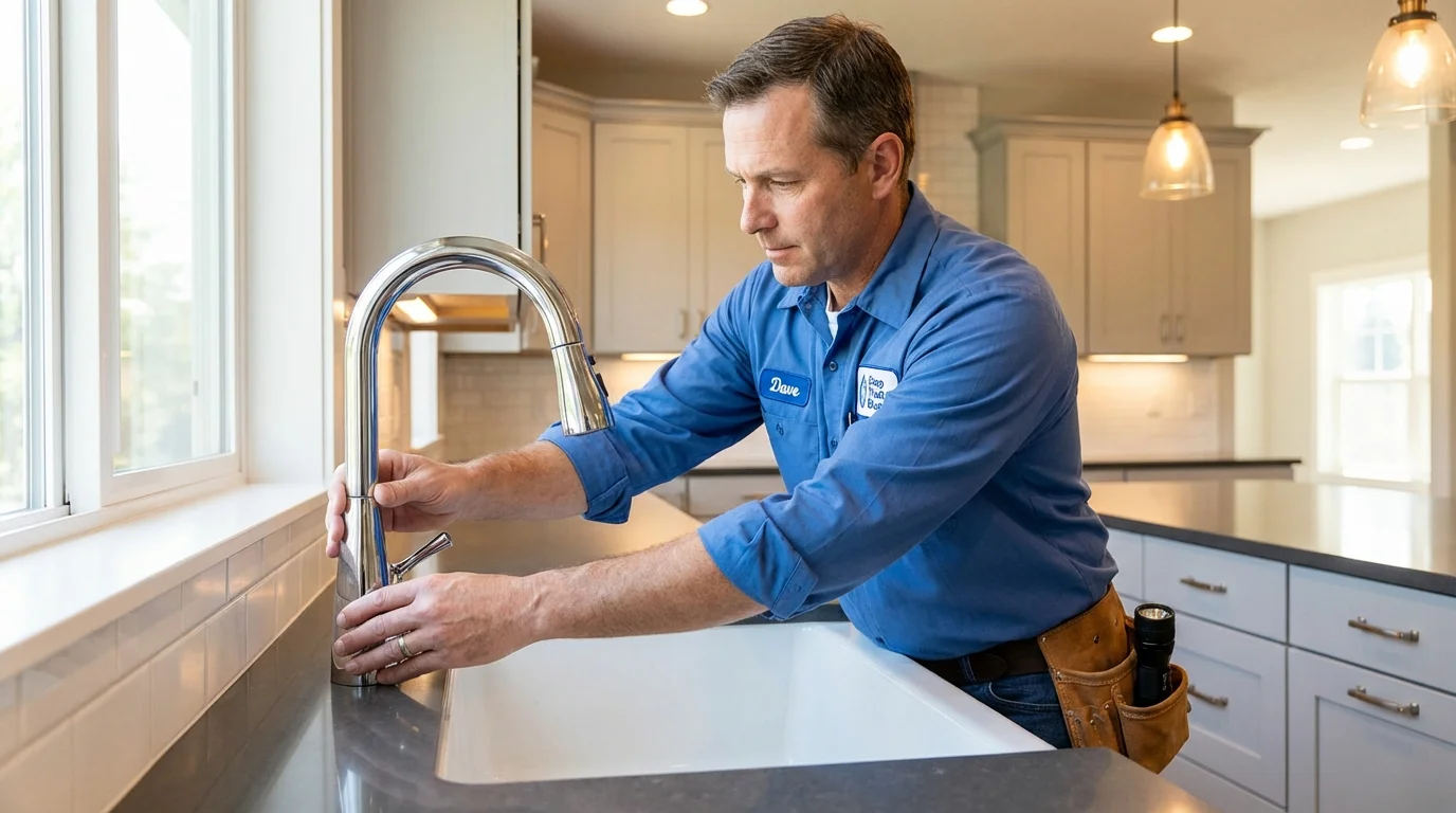 Kitchen faucet installation by Johns Plumbing LLC in Hartselle