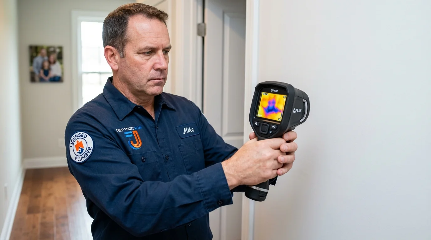 Thermal imaging leak detection by Johns Plumbing LLC in Hartselle